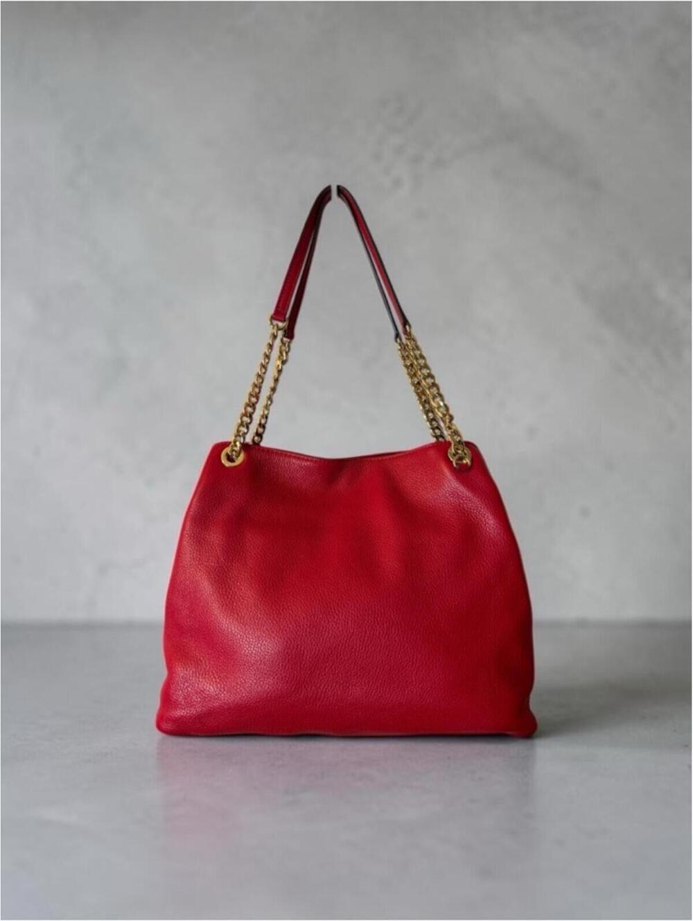 Michael Kors Jet Set Chain Large Leather Tote Shoulder Bag
